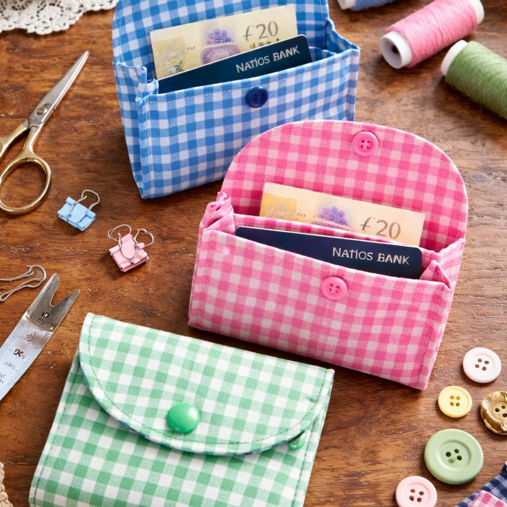 Slim Fabric Card Wallet | 2-Pocket Beginner PDF Sewing Tutorial