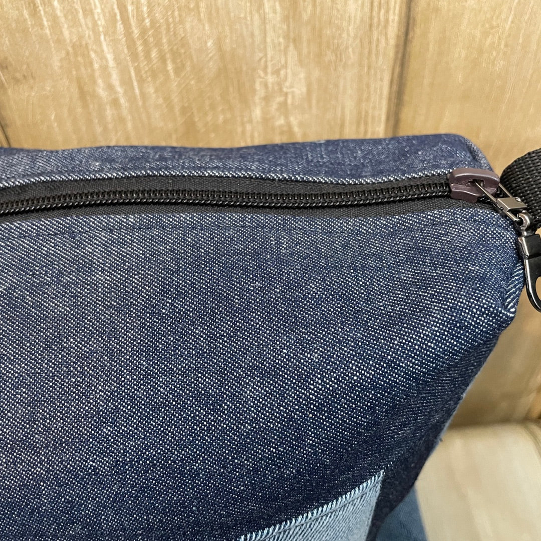 Handmade Repurposed Denim Crossbody Bag