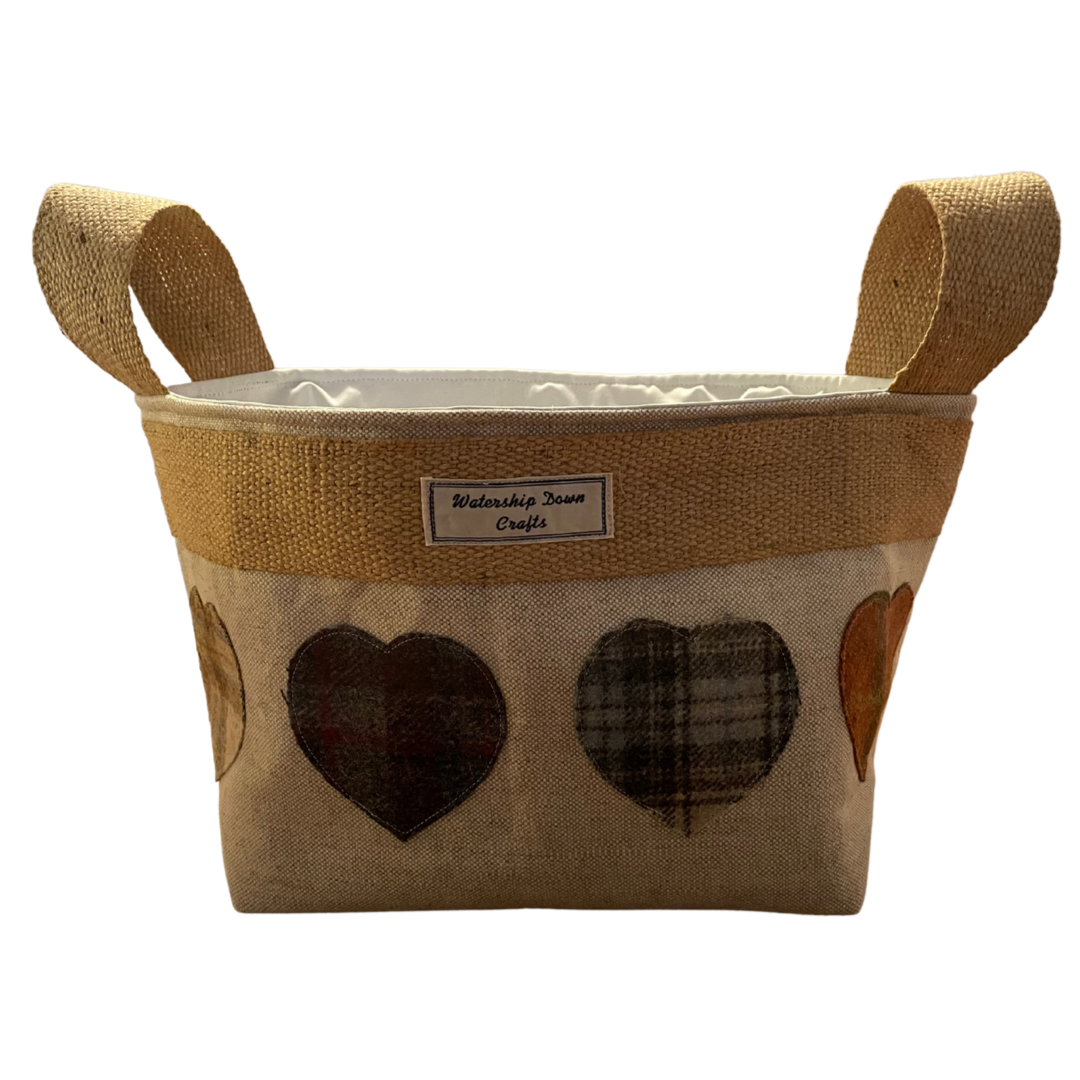 fabric storage basket front