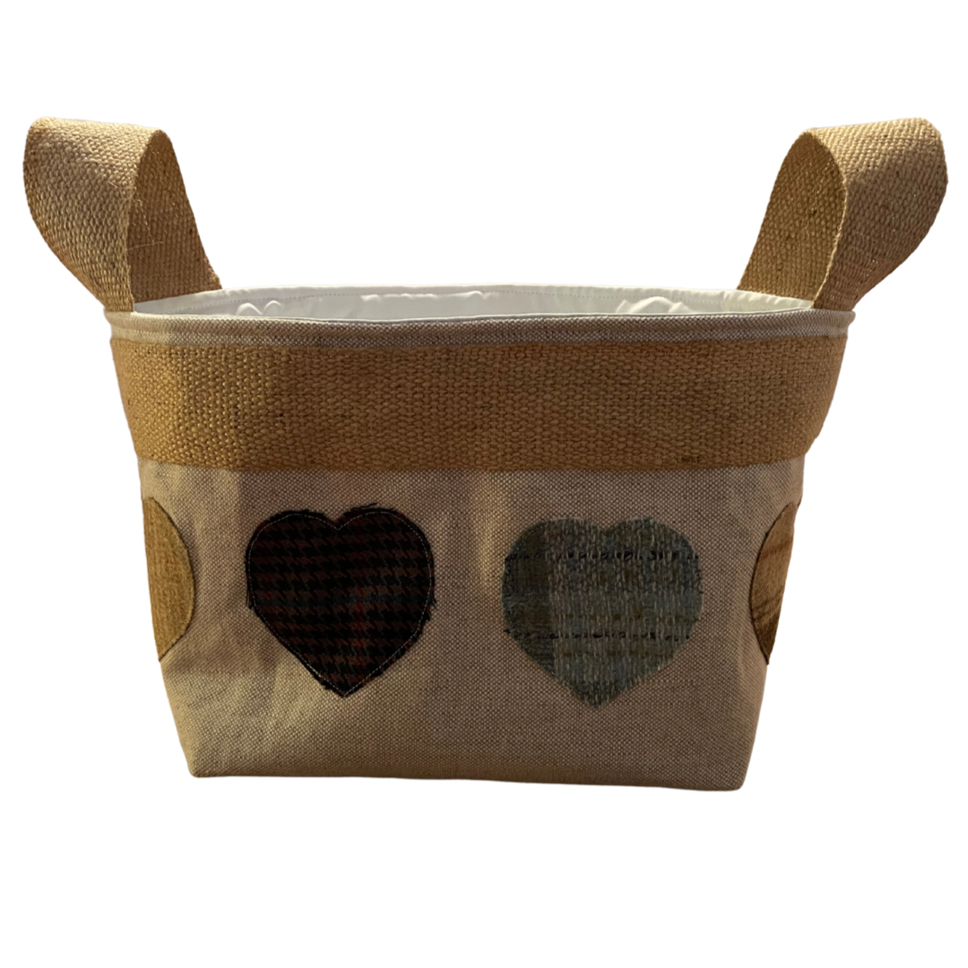 fabric storage basket back